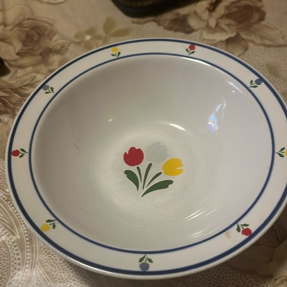 Tulip Tyme Rim Cereal Bowl - Picture 1 of 3